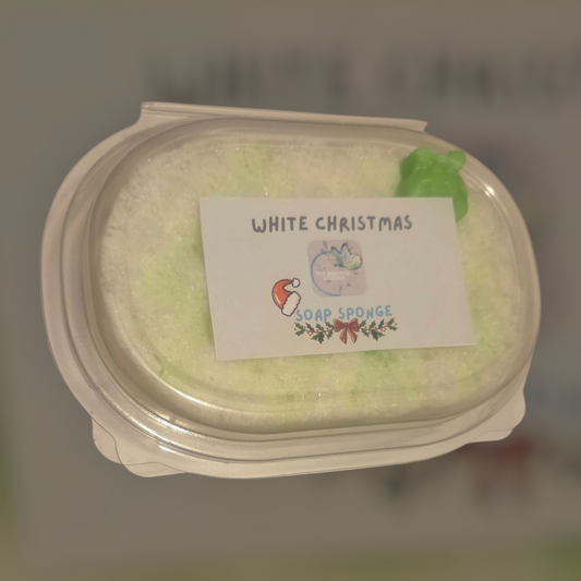 White Christmas Soap Sponge