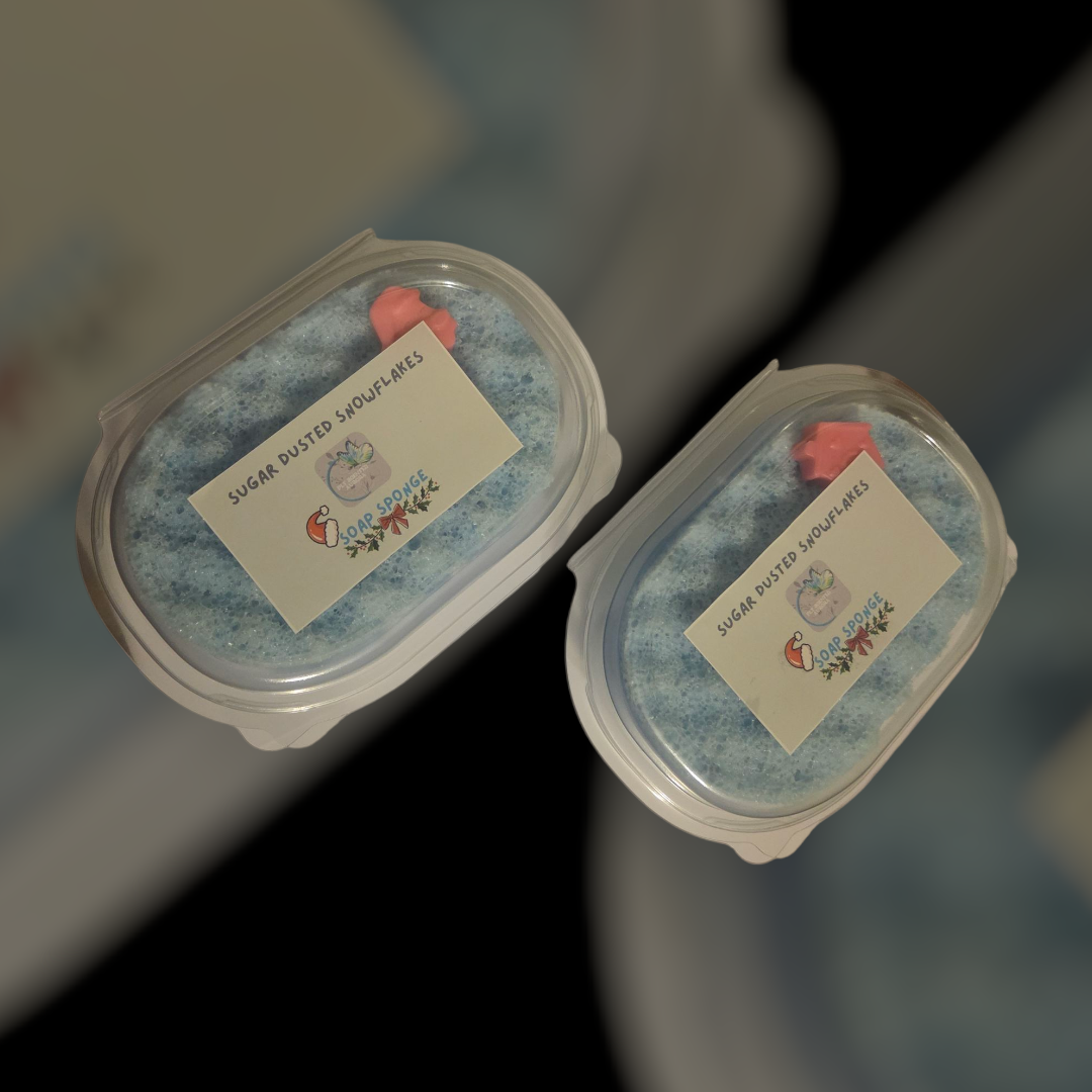 Sugar Dusted Snowflakes soap sponge